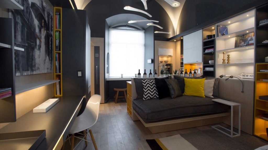 Темная мебель в дизайне интерьера